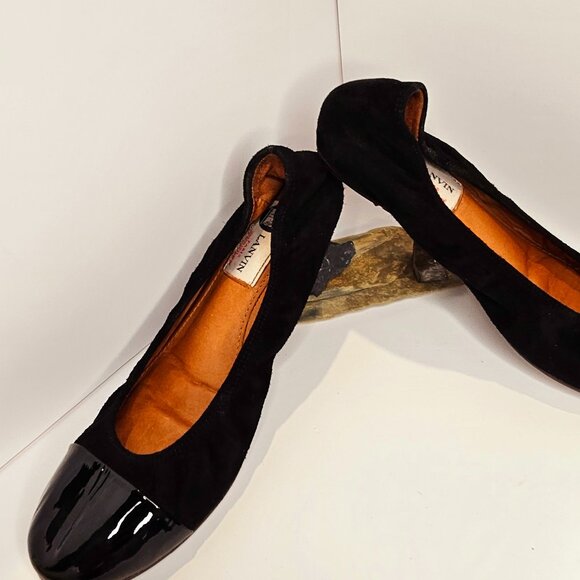 LANVIN Classic BLACK Patent Leather Ballet Flat - Picture 12 of 12